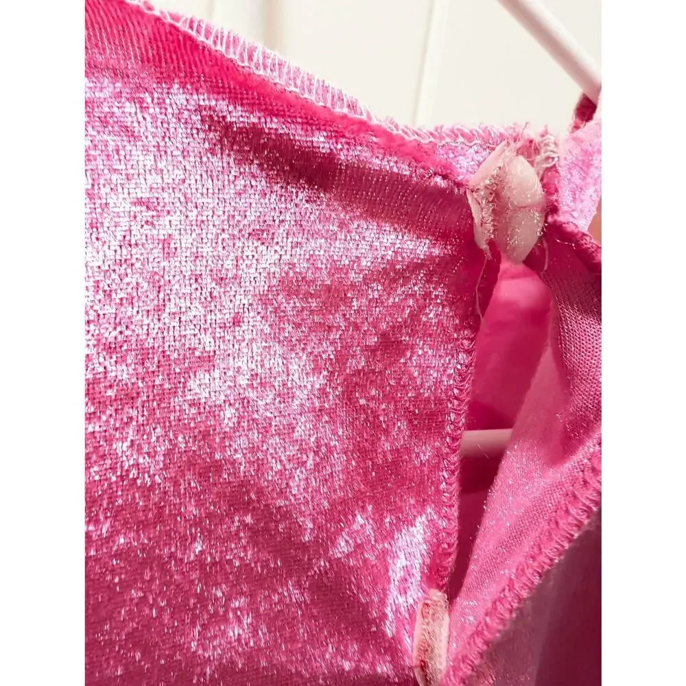 Disney Store Minnie Mouse Pink White Princess Dress Halloween Costume Size S 4-6 - Picture 9 of 11